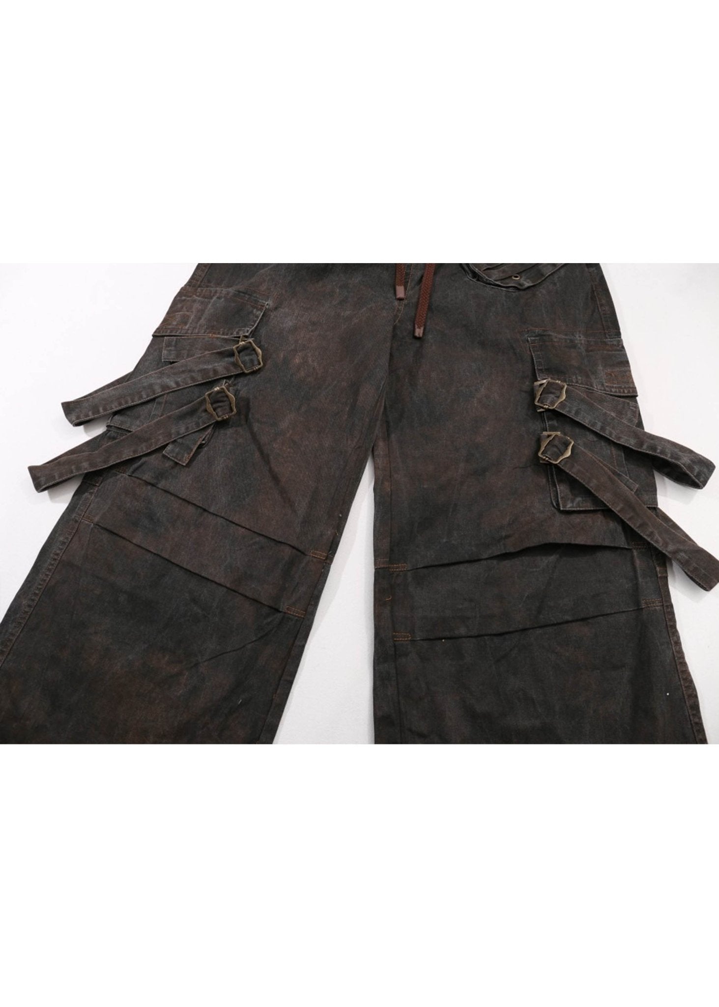 Unisex Grunge Cargo Denim Pants - Rick Circus