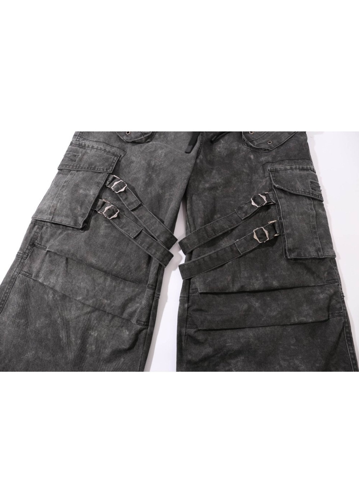 Unisex Grunge Cargo Denim Pants - Rick Circus