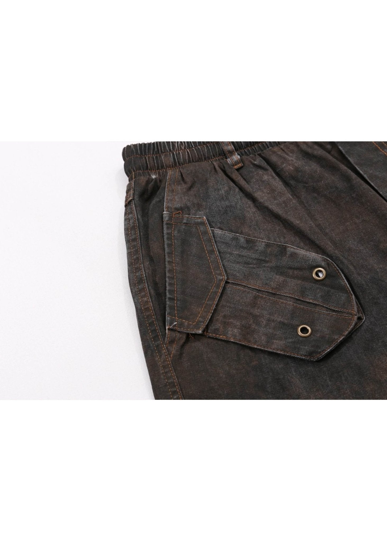 Unisex Grunge Cargo Denim Pants - Rick Circus