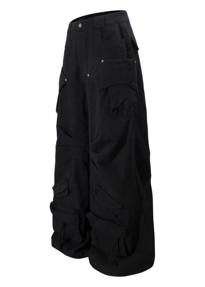Unisex Wide Leg Cargo Pants - Rick Circus