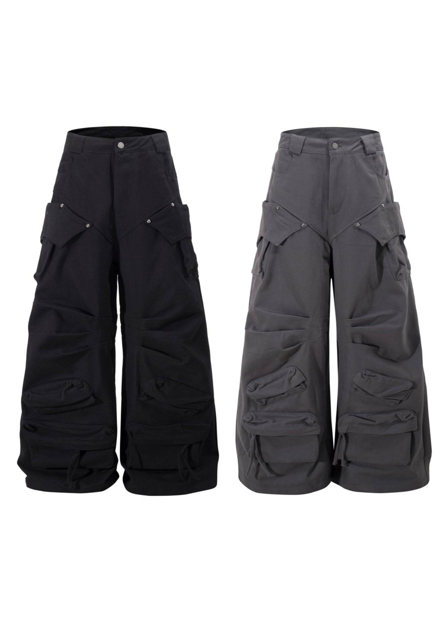 Unisex Wide Leg Cargo Pants - Rick Circus