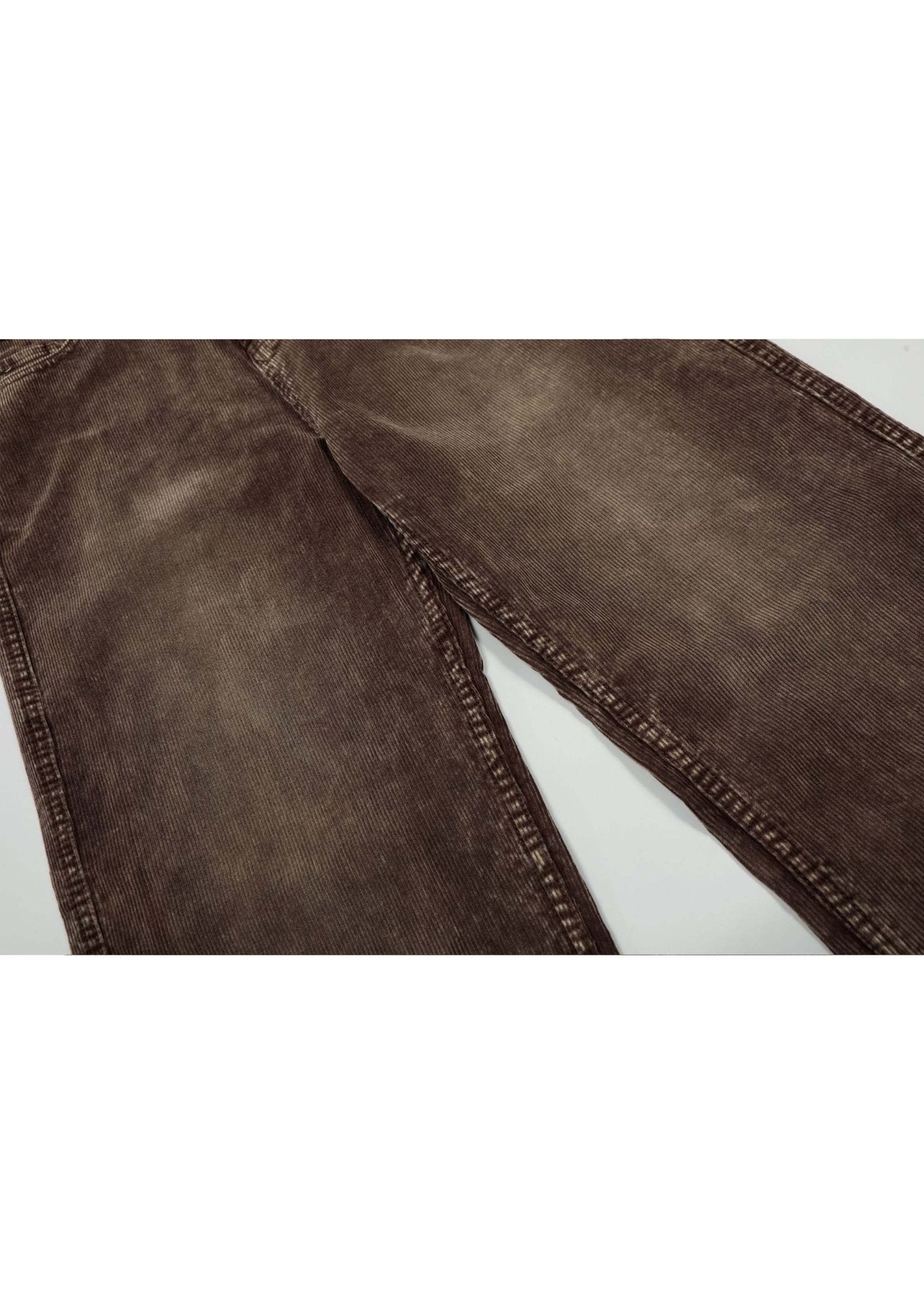 Vintage Clean Fit Casual Washed Corduroy Straight Pants - Rick Circus