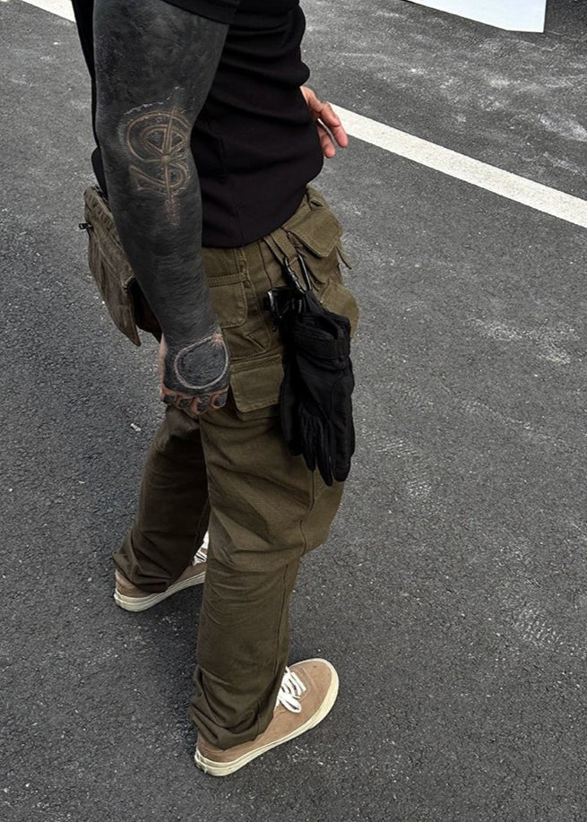Vintage Multi - Pocket Washed Utility Pants - Rick Circus