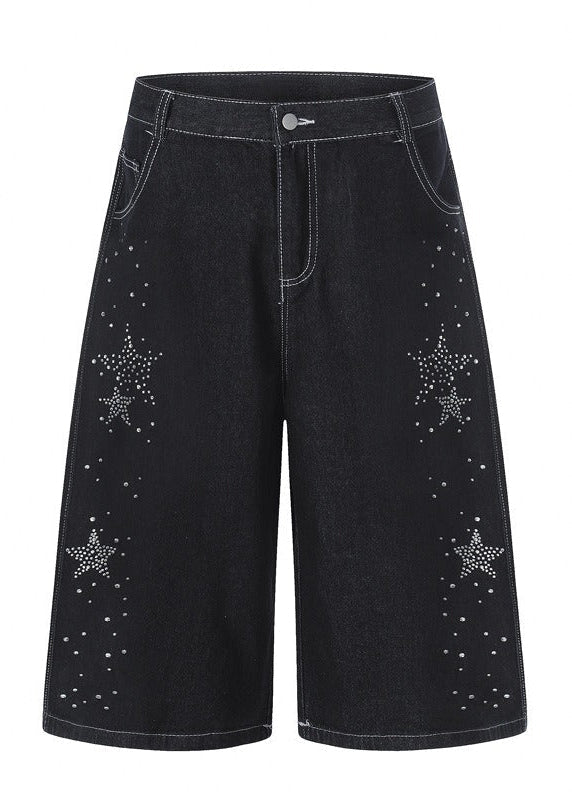 Vintage Star Rhinestone Denim Shorts - Rick Circus