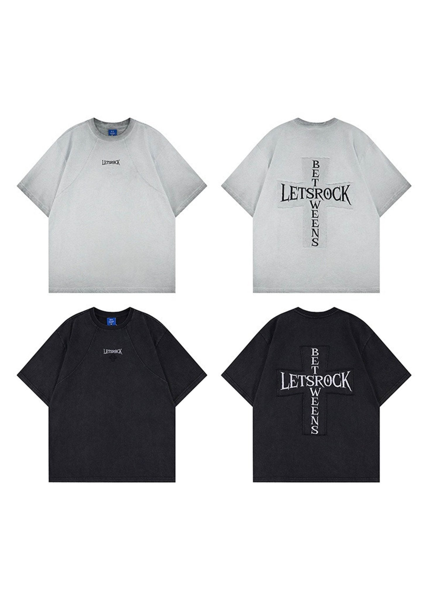 Vintage Wash Embroidered Streetwear T-Shirt - Rick Circus
