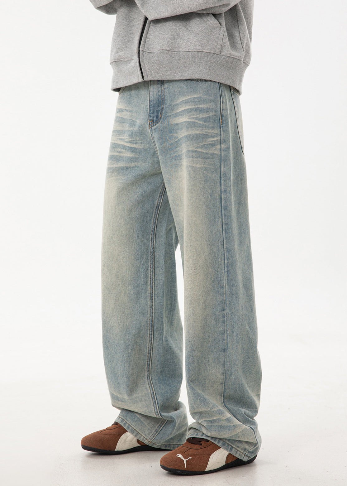 Vintage Wash Wide - Leg Jeans - Rick Circus