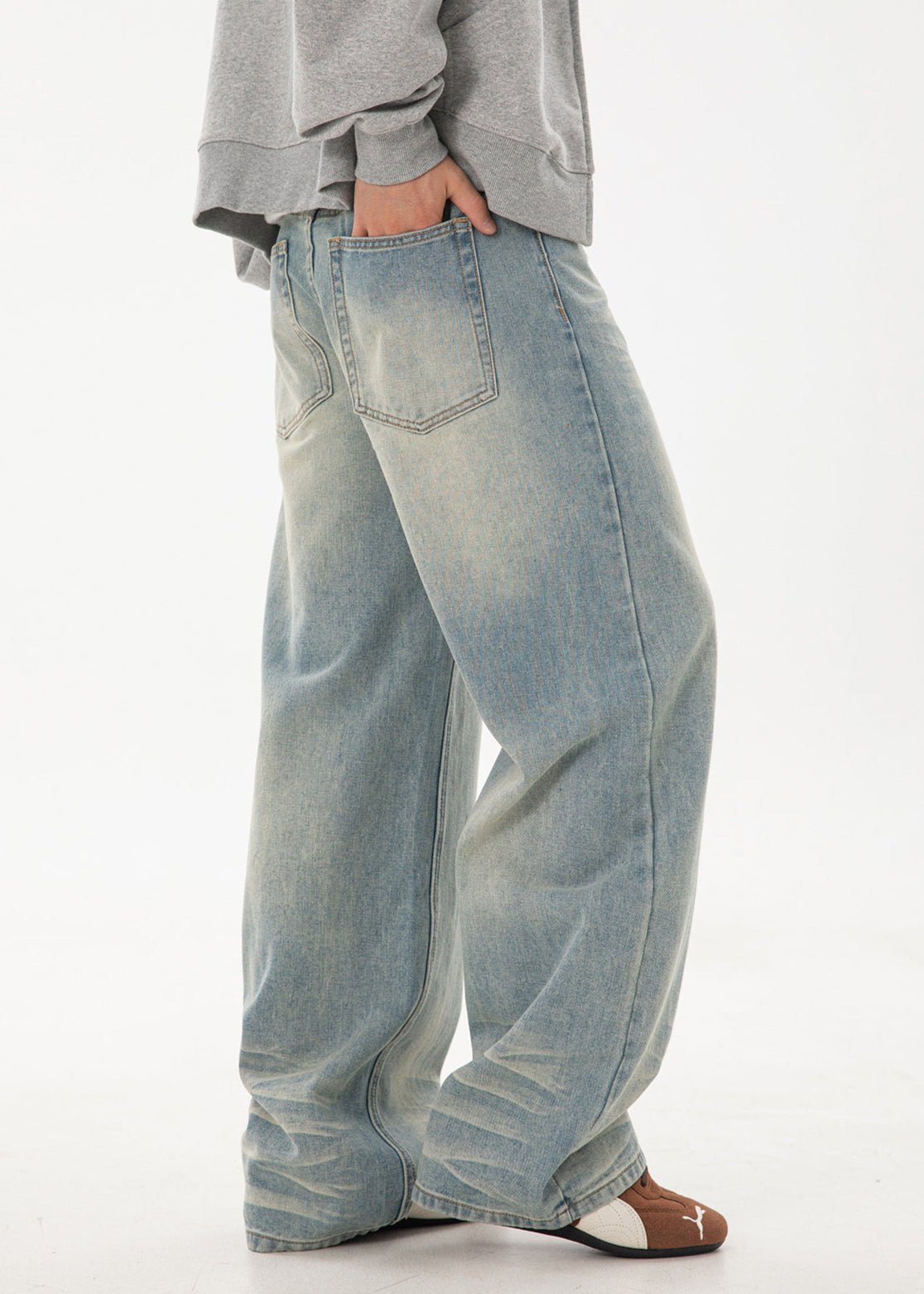Vintage Wash Wide - Leg Jeans - Rick Circus