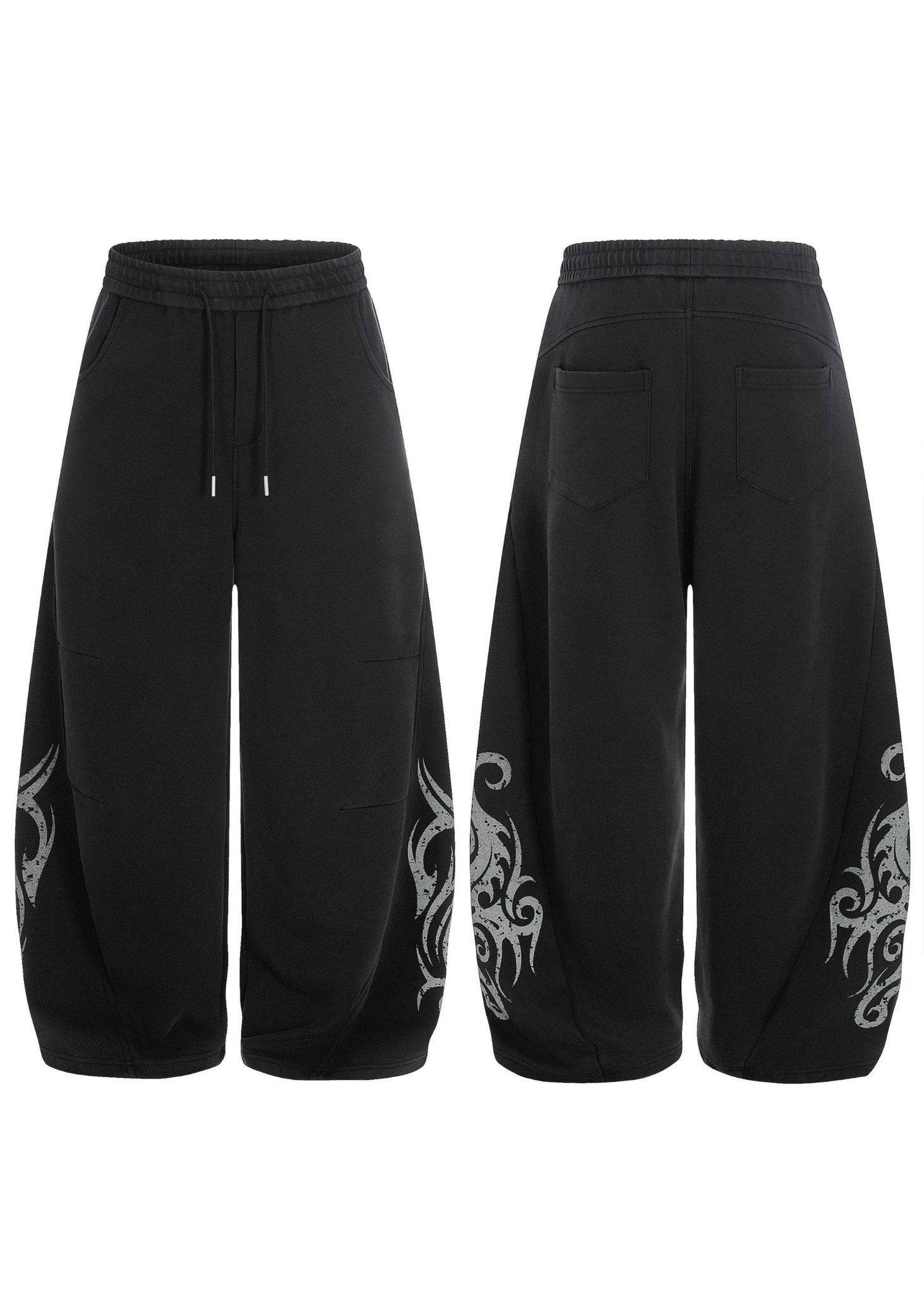 Vintage Washed Curved Wide - Leg Sweatpants - Rick Circus