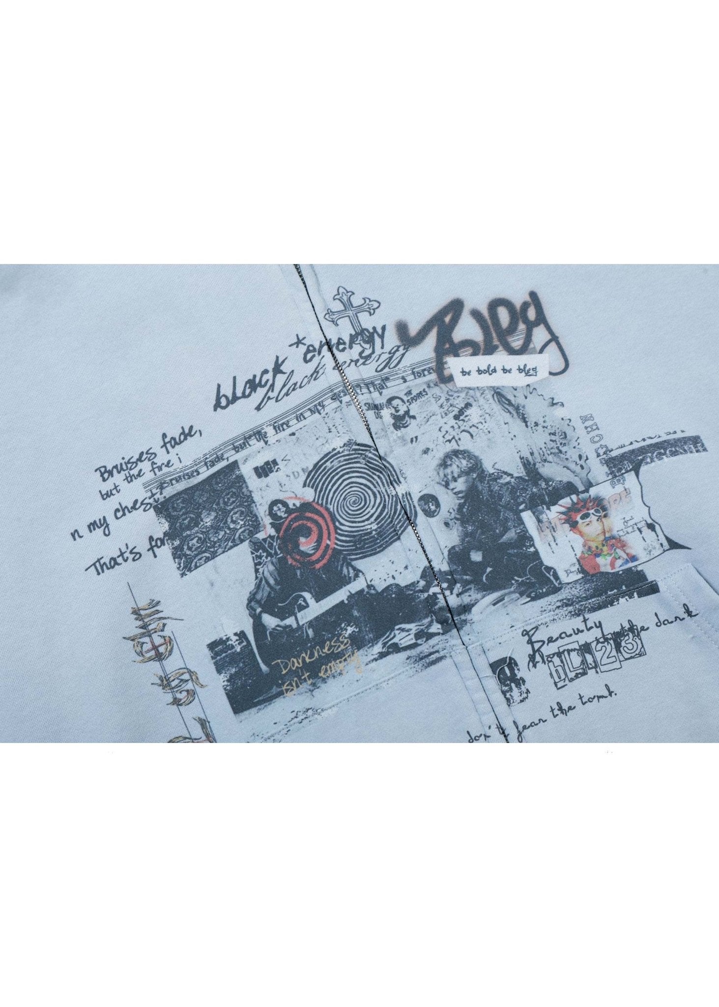Vintage Washed Streetwear Dark Style Hooded Jacket - Rick Circus