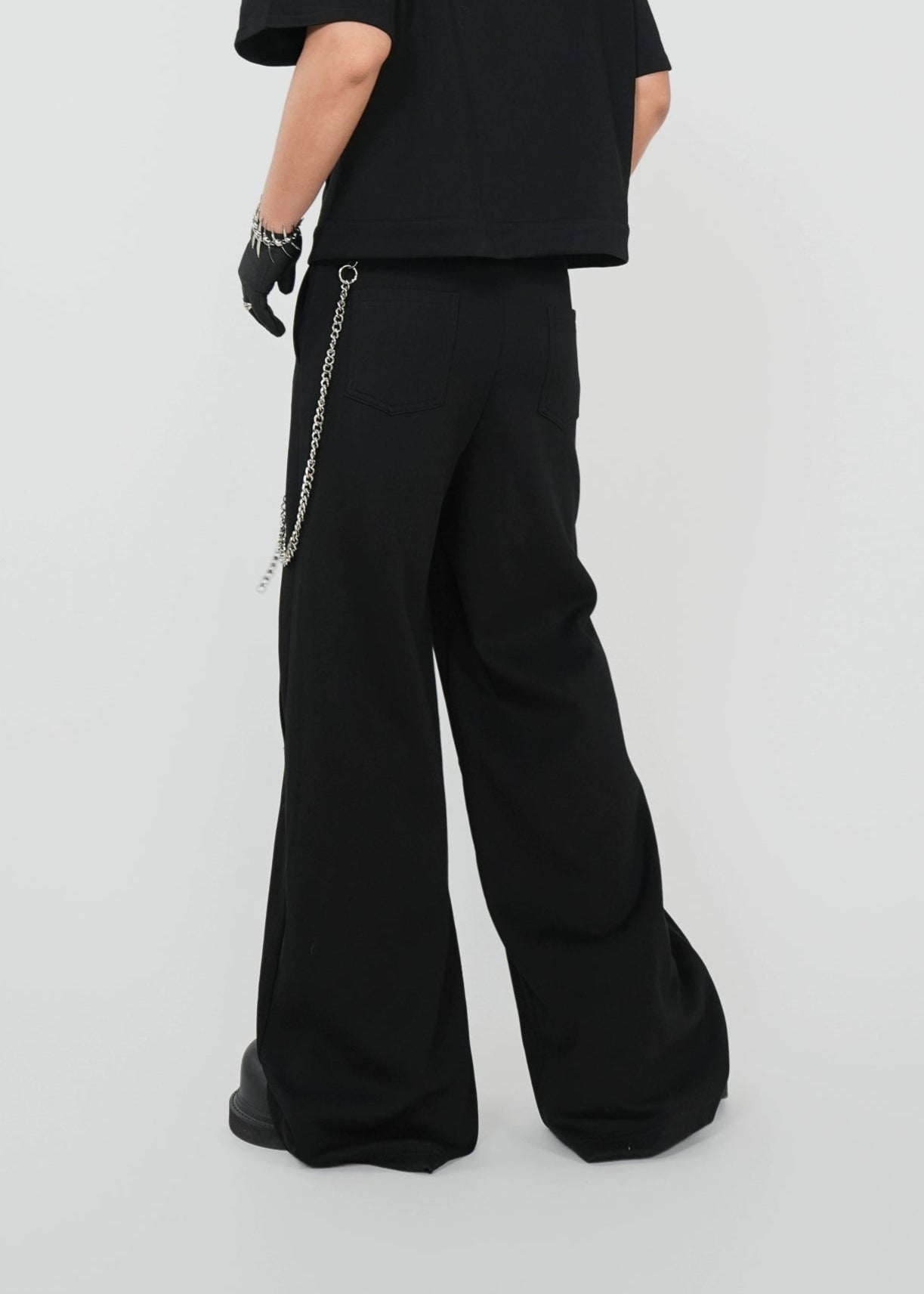 Wide - Leg Draped Straight Pants - Rick Circus