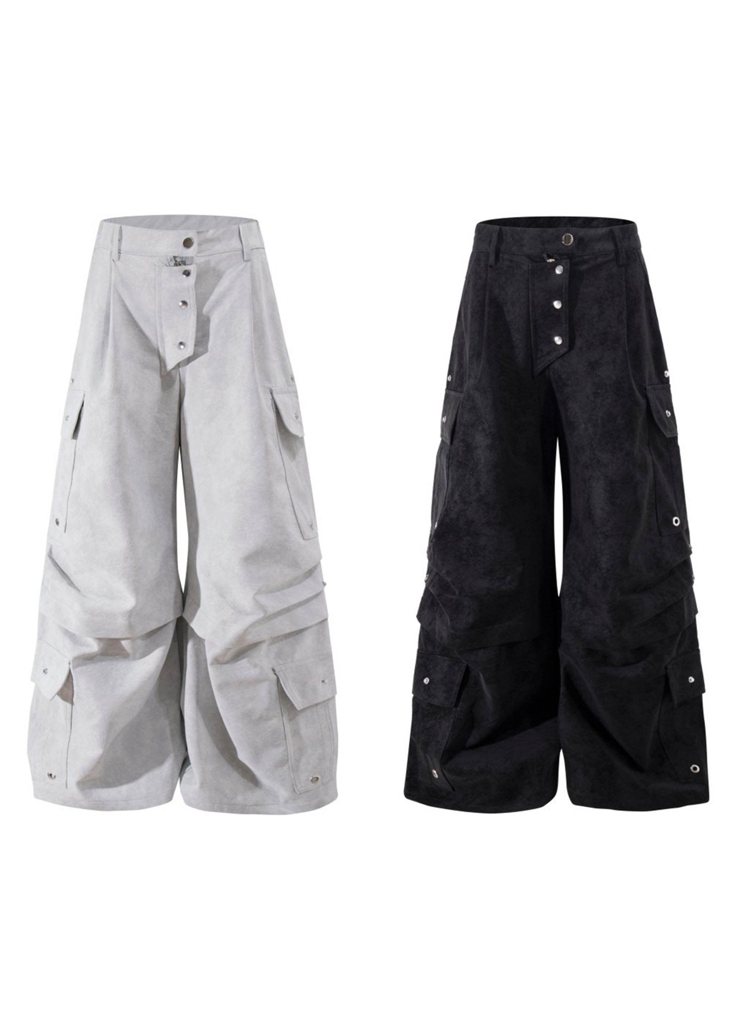 Wide Leg Faux Leather Pants - Rick Circus