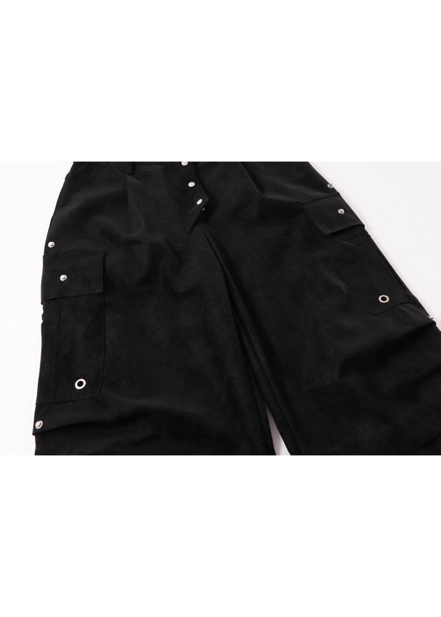 Wide Leg Faux Leather Pants - Rick Circus