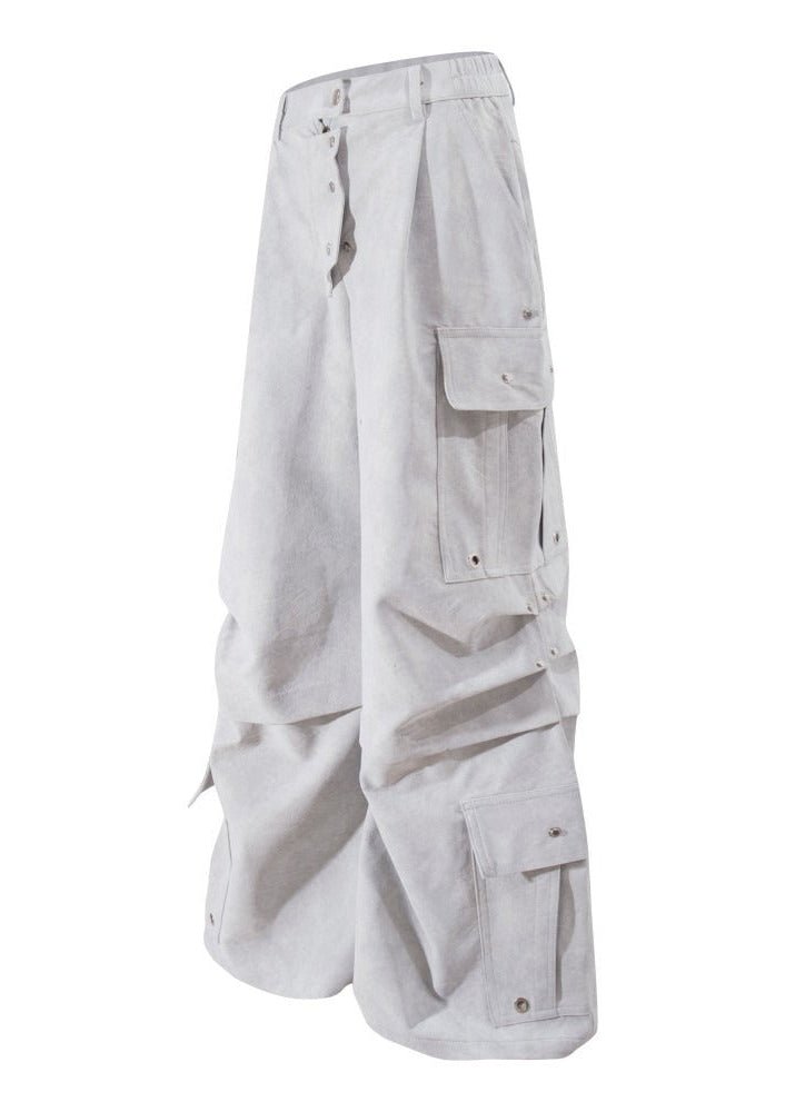 Wide Leg Faux Leather Pants - Rick Circus