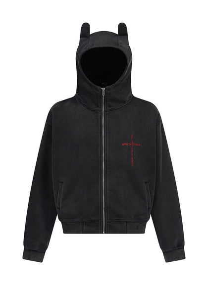 Devil Horn Zip Hoodie