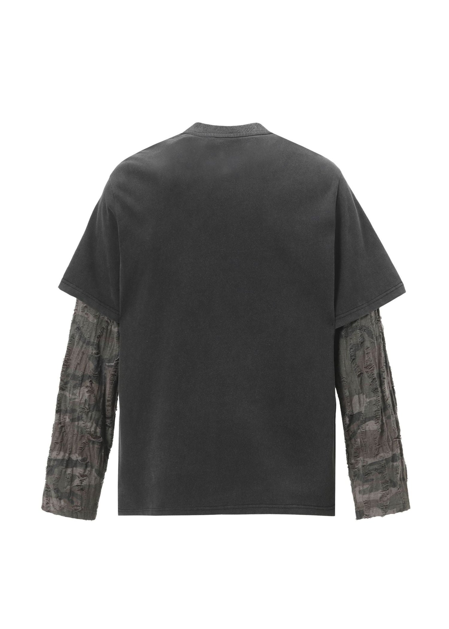 Layered Distressed Long Sleeve T-Shirt