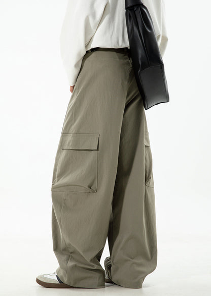 Wide-Leg Utility Cargo Pants