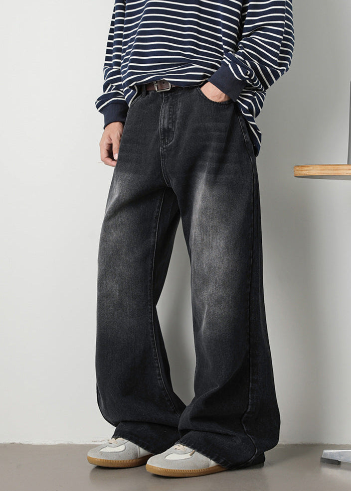 Vintage Washed Baggy Wide-Leg Jeans