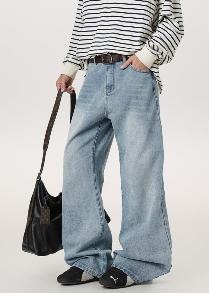 Vintage Washed Baggy Wide-Leg Jeans