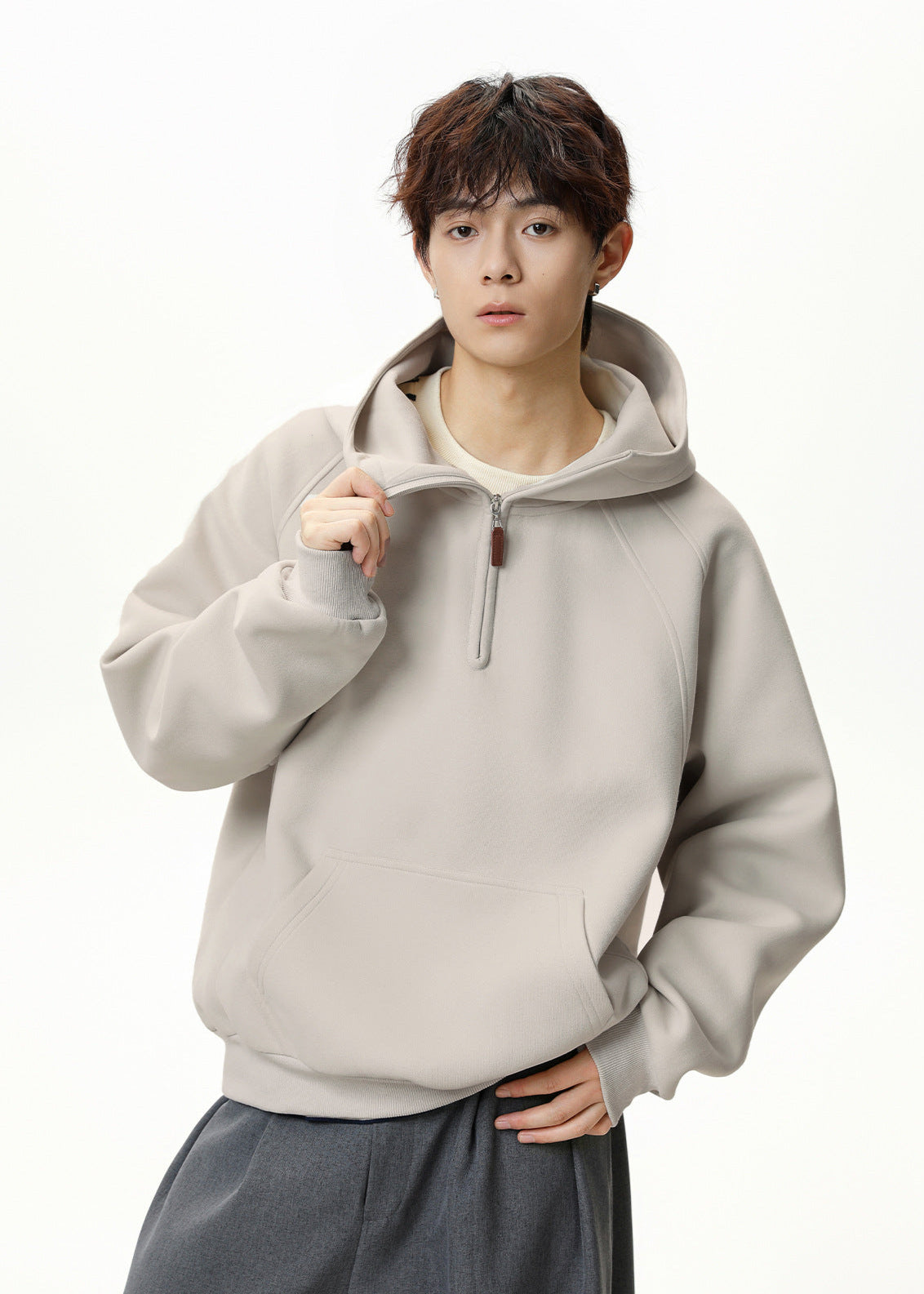 Oversized Half-Zip Hoodie