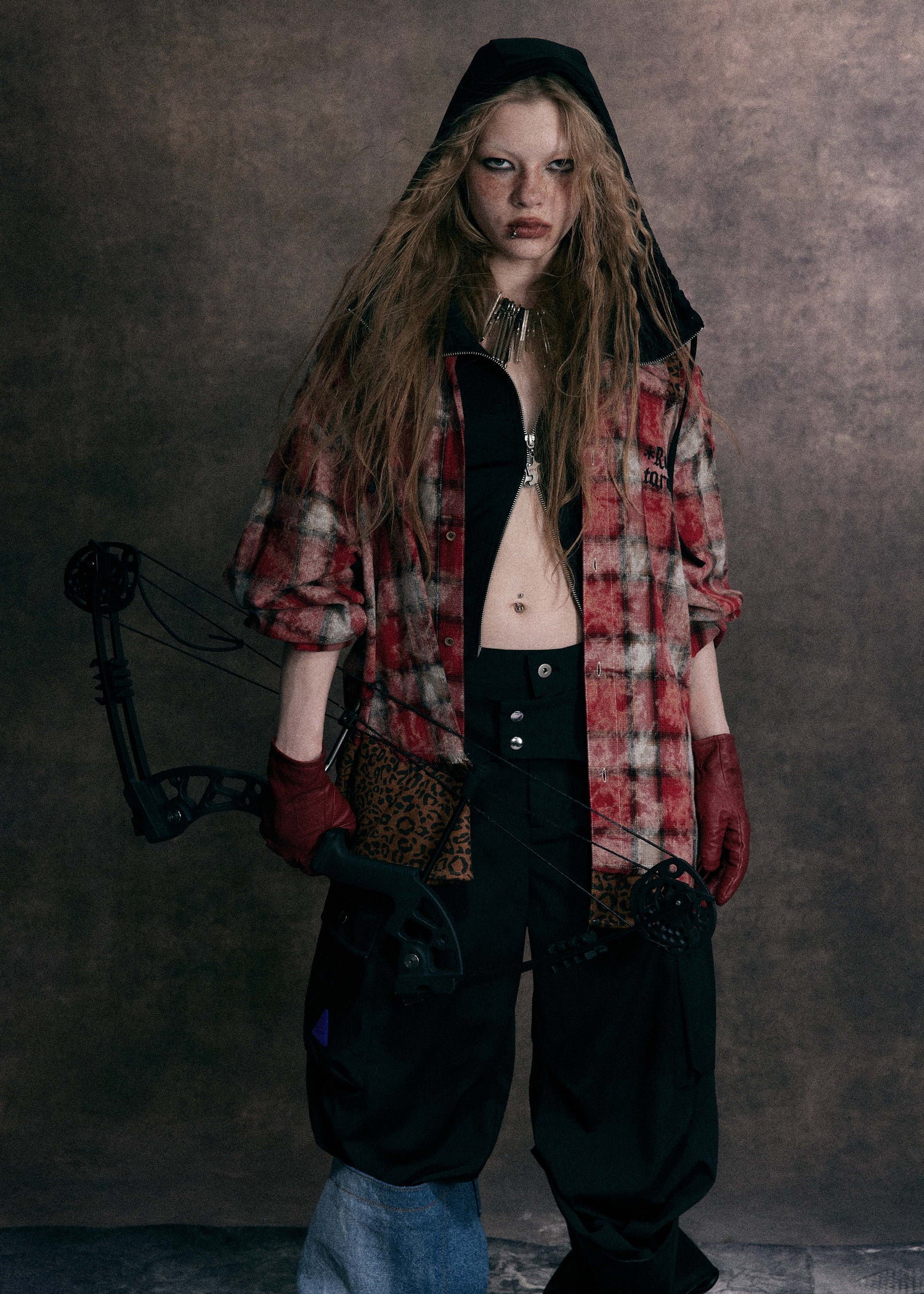 Wild Imprint Patchwork Shirt