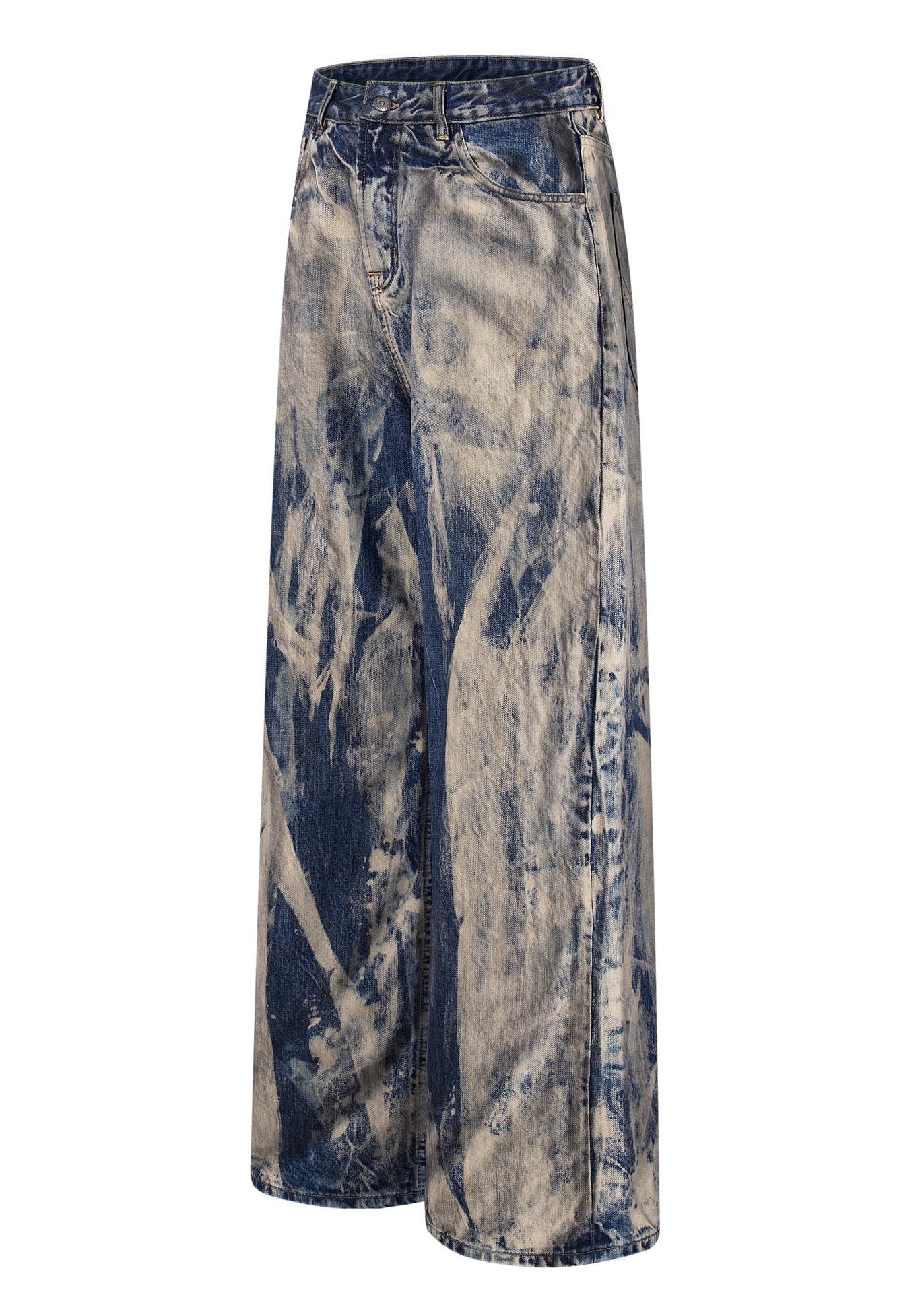 Acid Wash Wide - Leg Jeans - Rick Circus