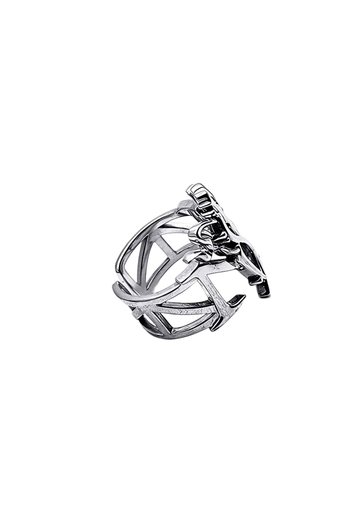 Adjustable Gothic MY Letter Ring - Rick Circus