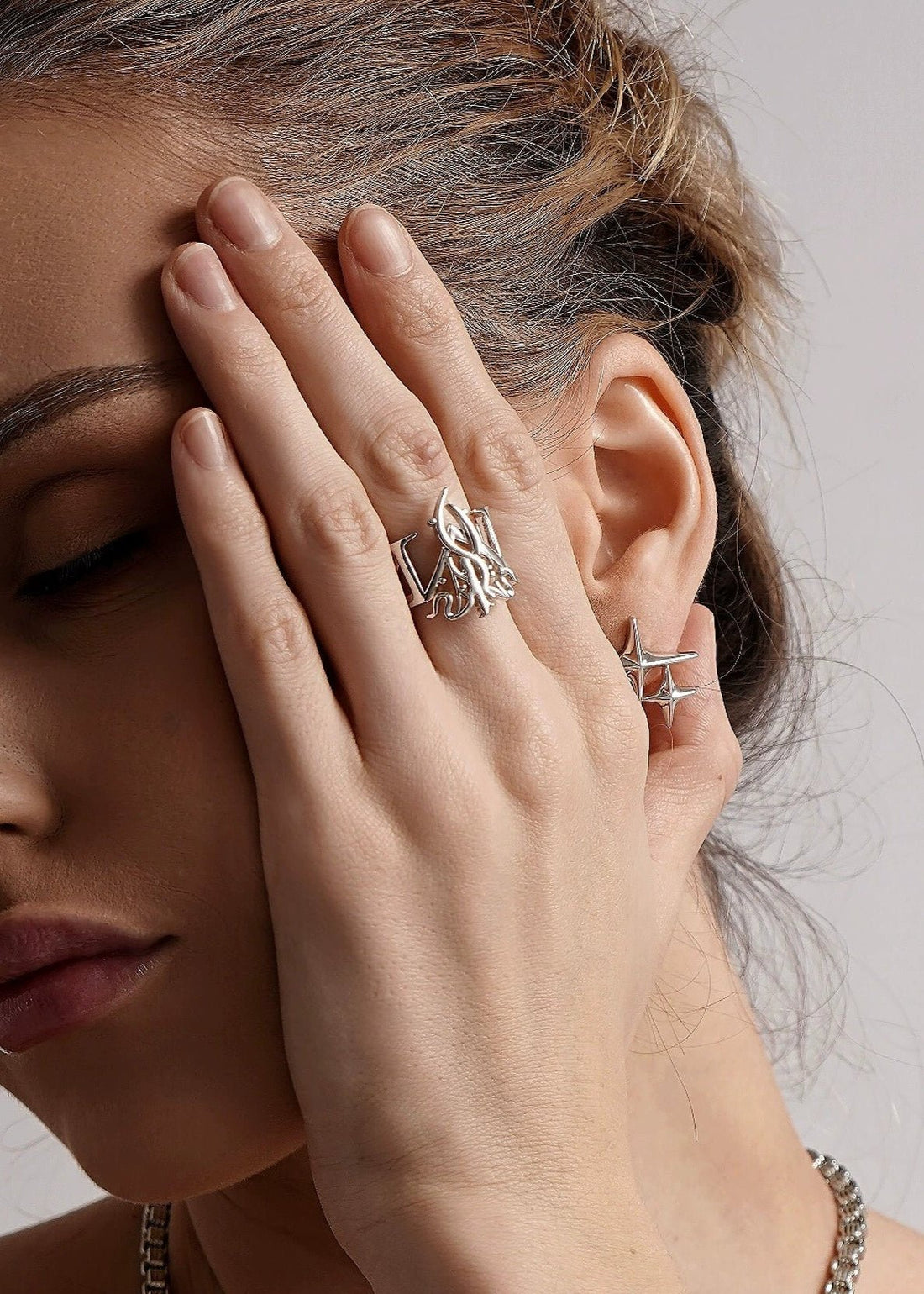Adjustable Gothic MY Letter Ring - Rick Circus