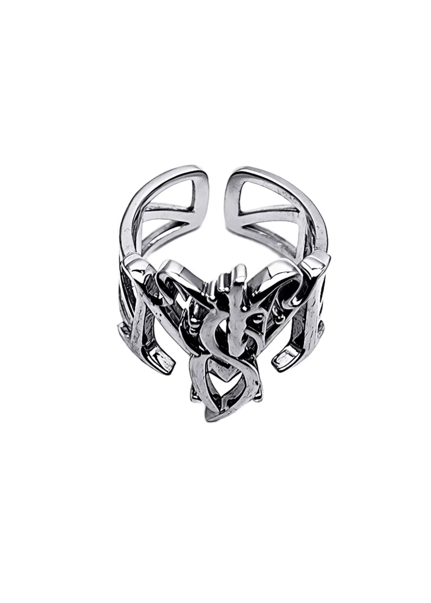 Adjustable Gothic MY Letter Ring - Rick Circus
