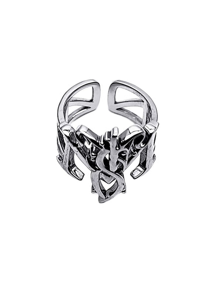 Adjustable Gothic MY Letter Ring - Rick Circus