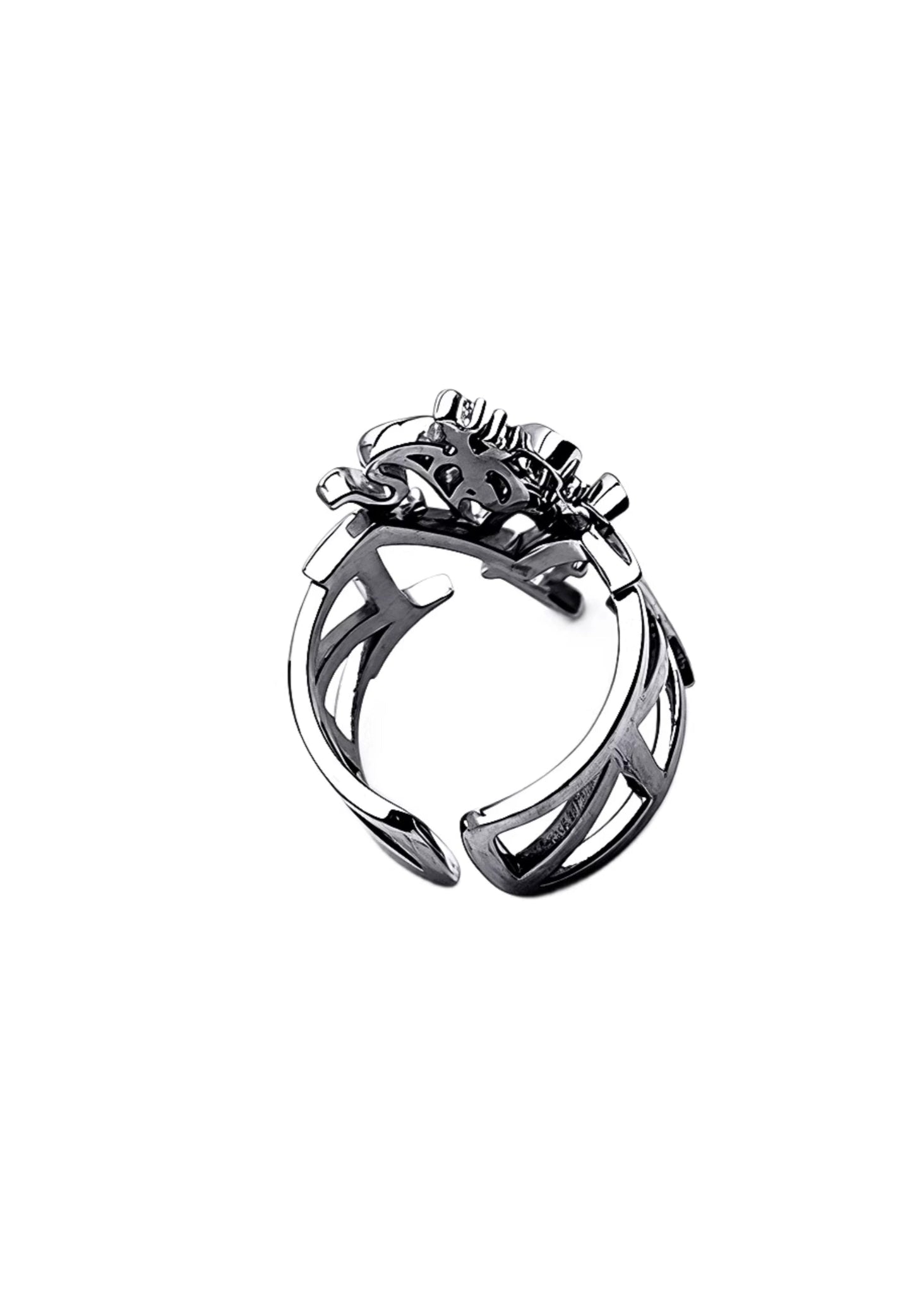 Adjustable Gothic MY Letter Ring - Rick Circus