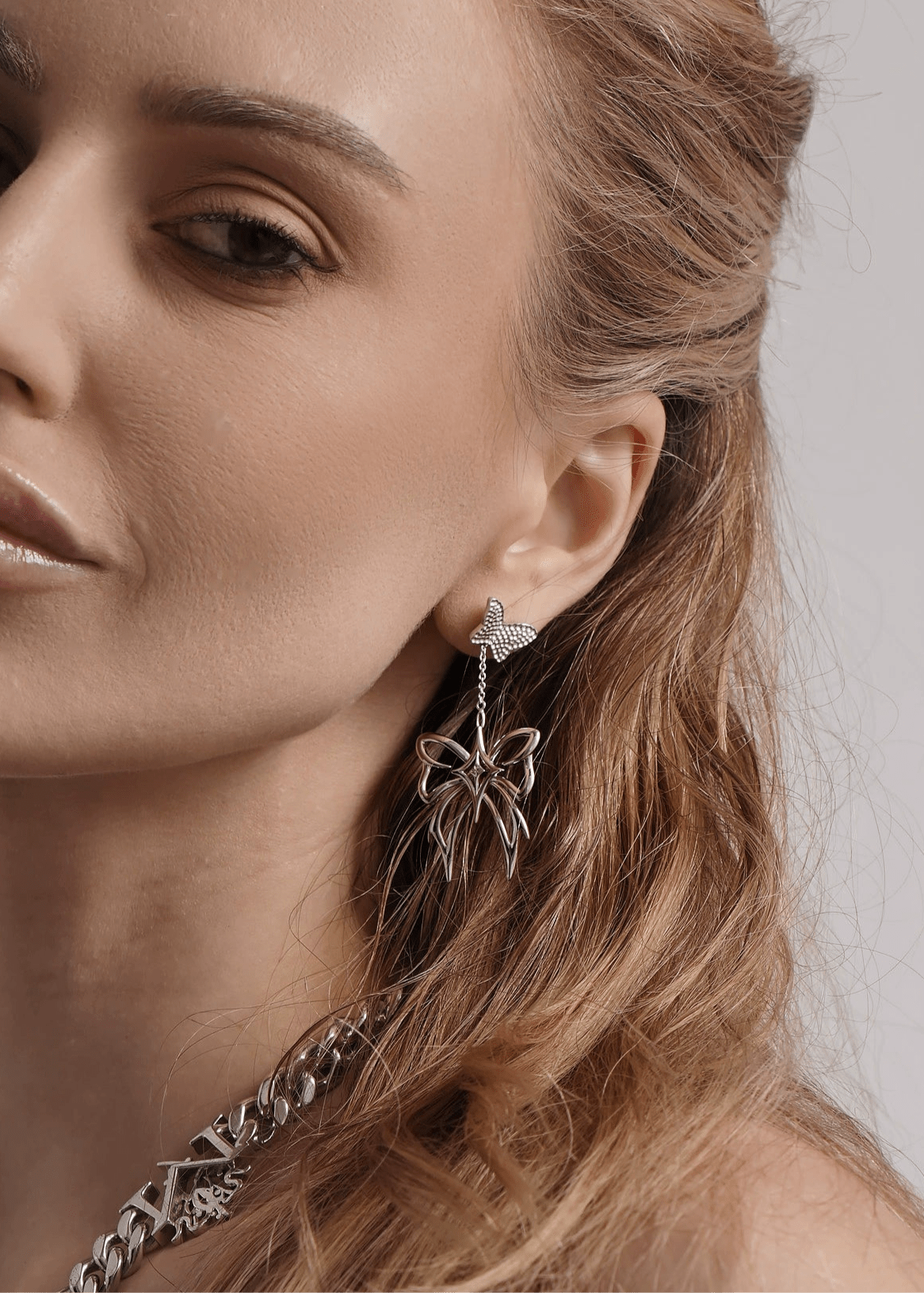 Asymmetric Butterfly Drop Earrings - Rick Circus