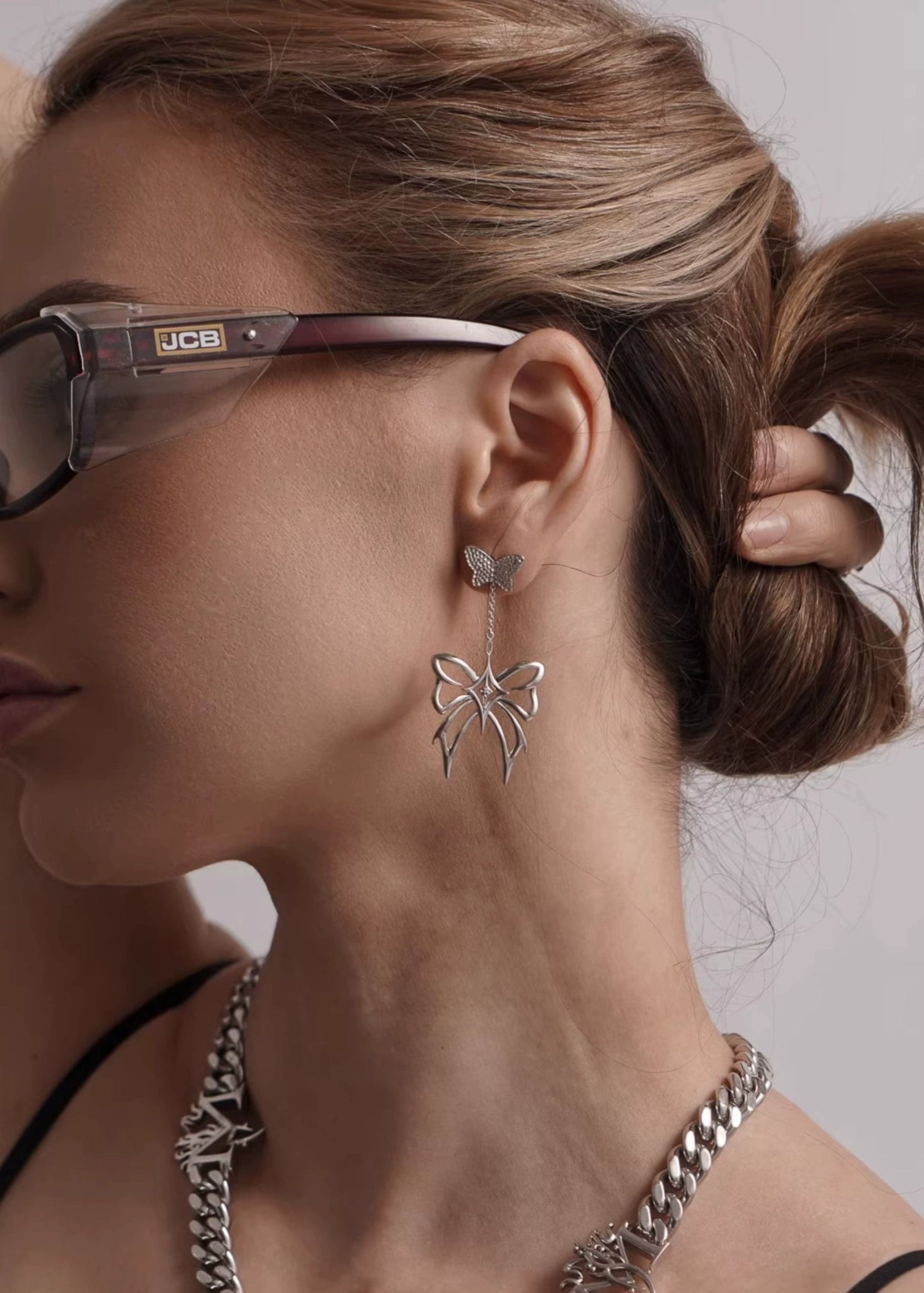 Asymmetric Butterfly Drop Earrings - Rick Circus