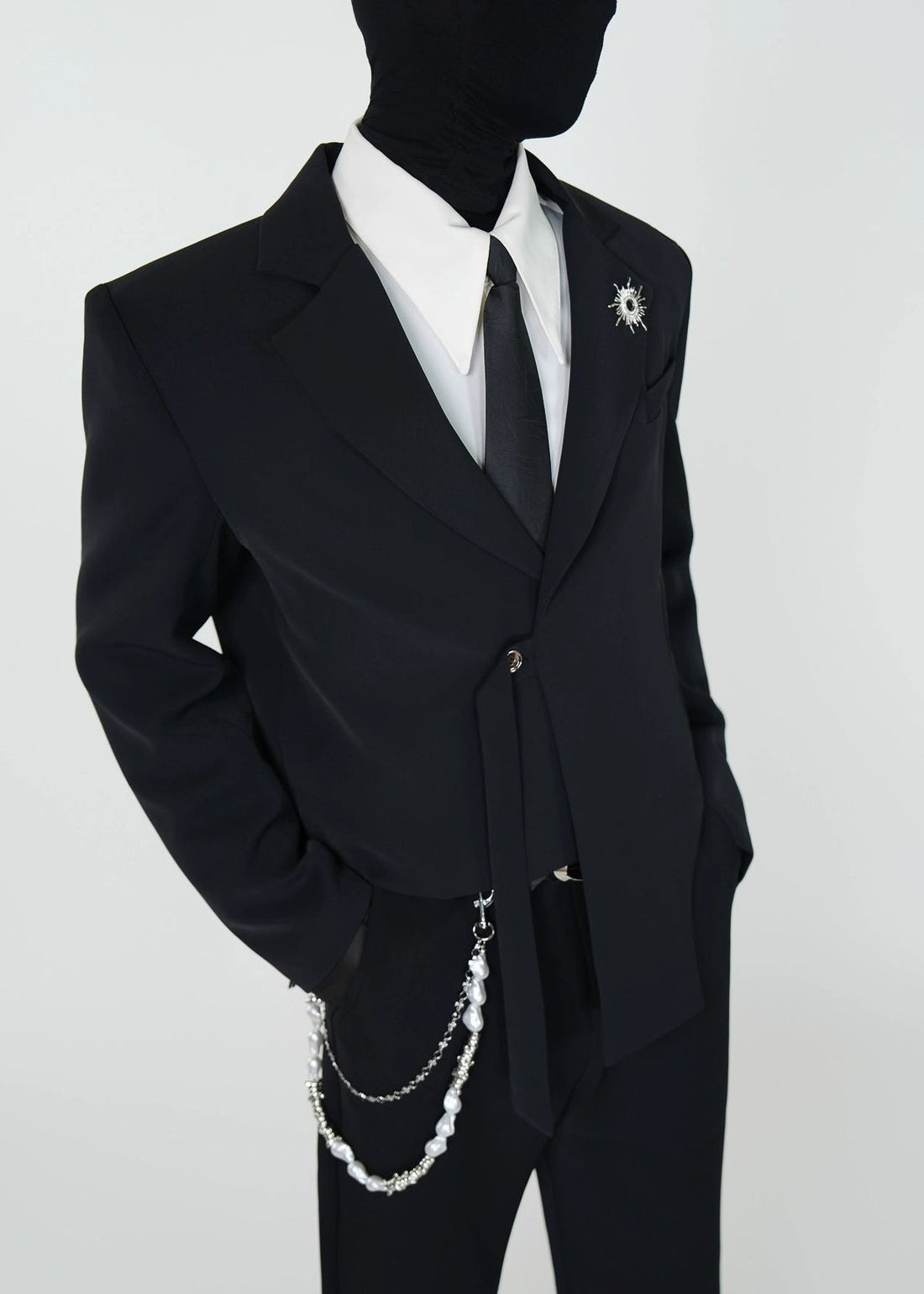 Asymmetric Cropped Blazer - Rick Circus