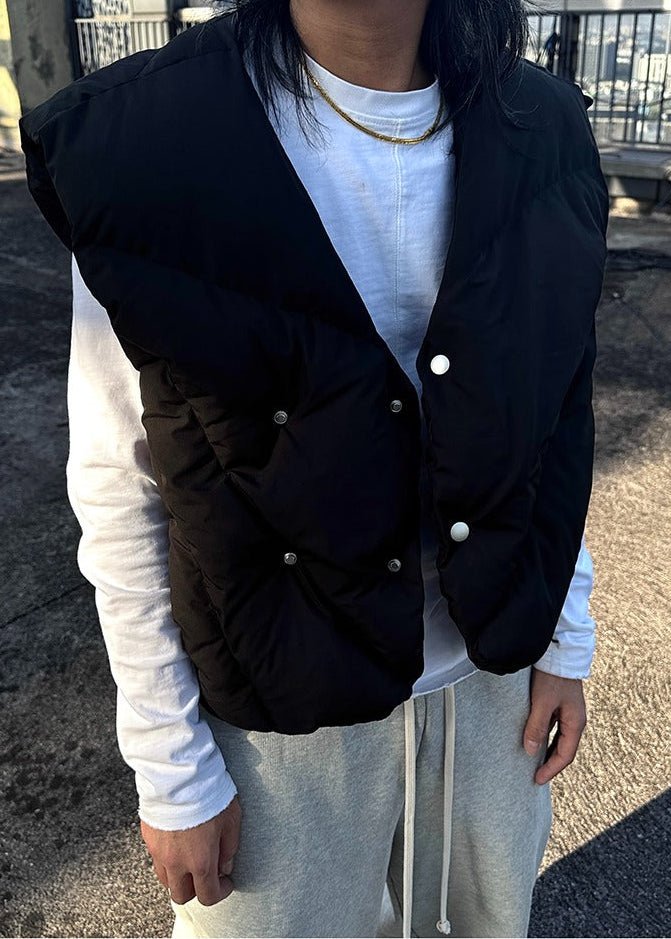 Asymmetric Puffer Vest - Rick Circus