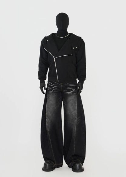 Asymmetric Zip Hoodie - Rick Circus