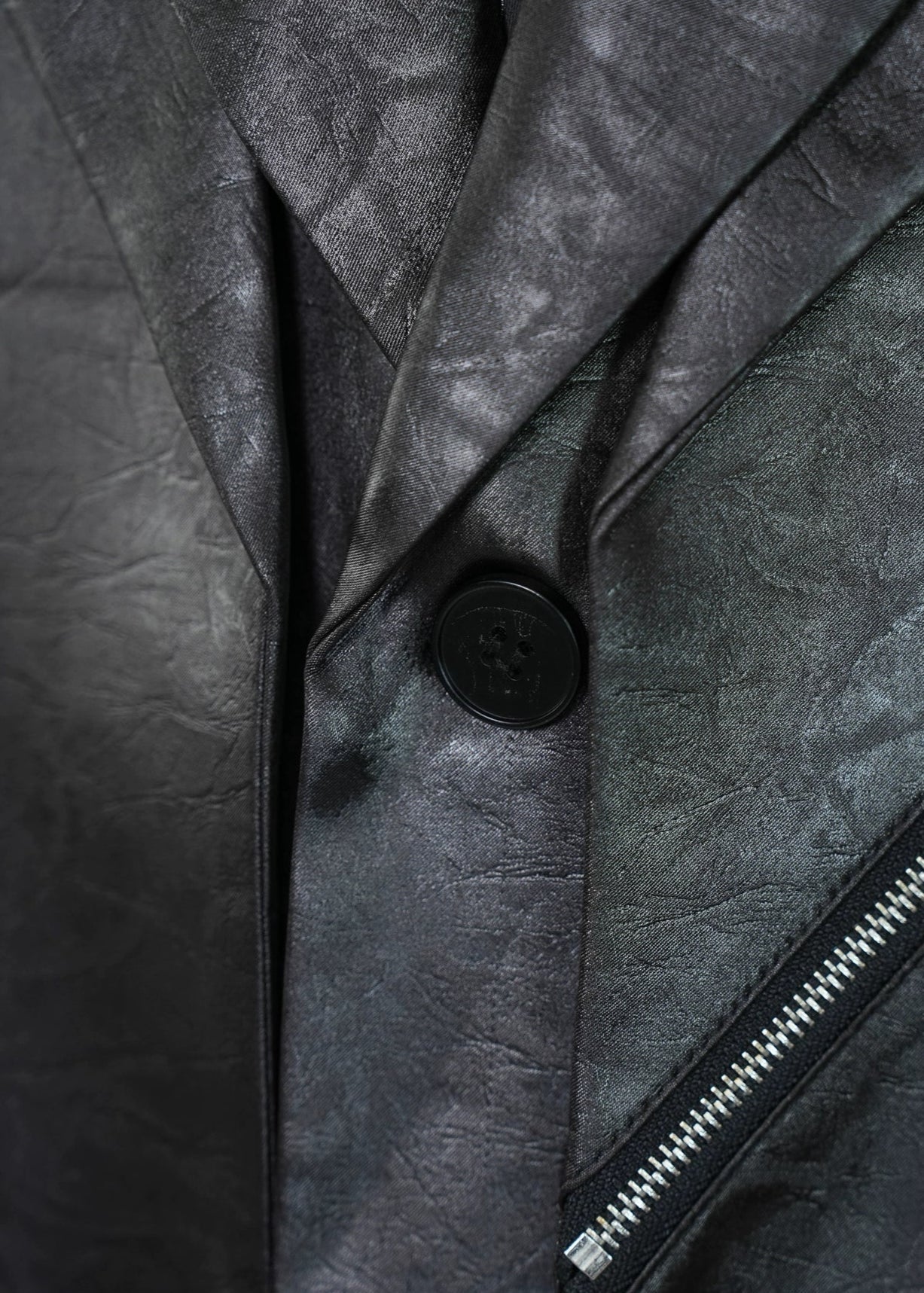 Avant - Garde Coated Faux Leather Blazer - Rick Circus