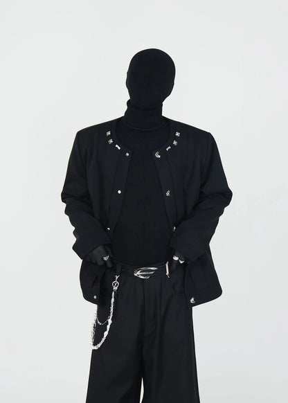 Avant - Garde Metal Studded Jacket - Rick Circus