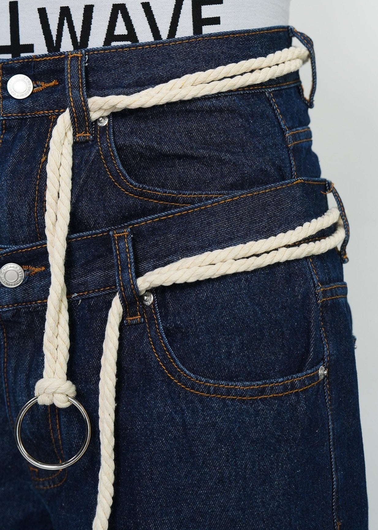 Baggy Double Waist Jeans - Rick Circus