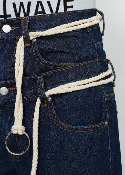 Baggy Double Waist Jeans - Rick Circus