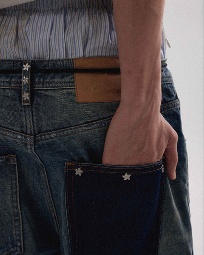 Bauhinia Studded Flare Jeans - Rick Circus