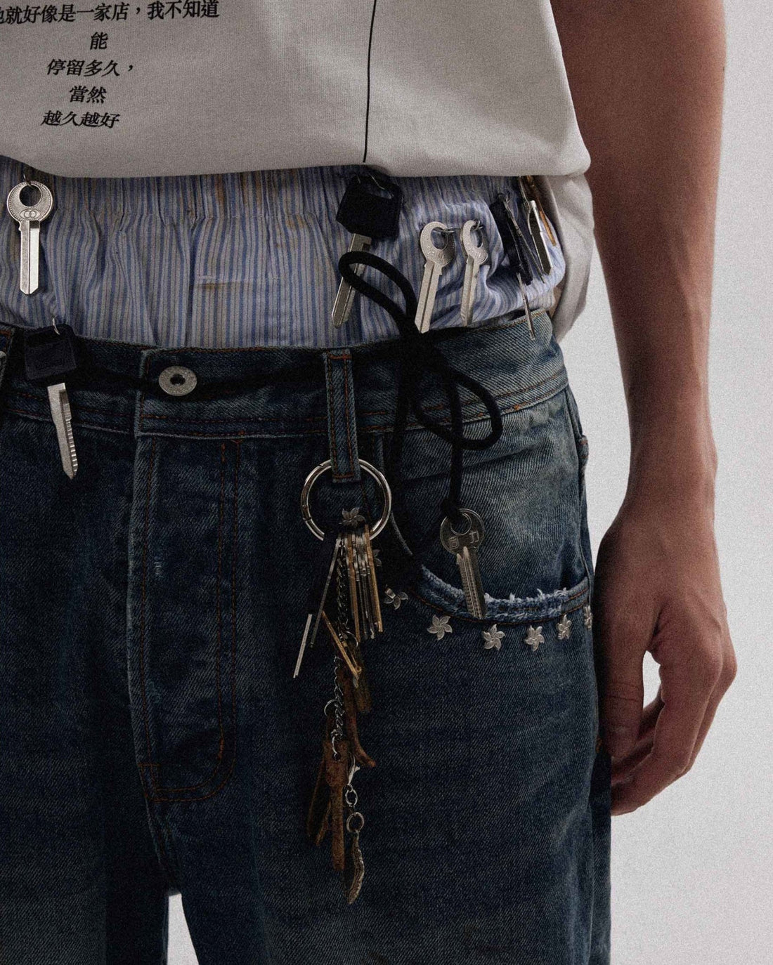 Bauhinia Studded Flare Jeans - Rick Circus