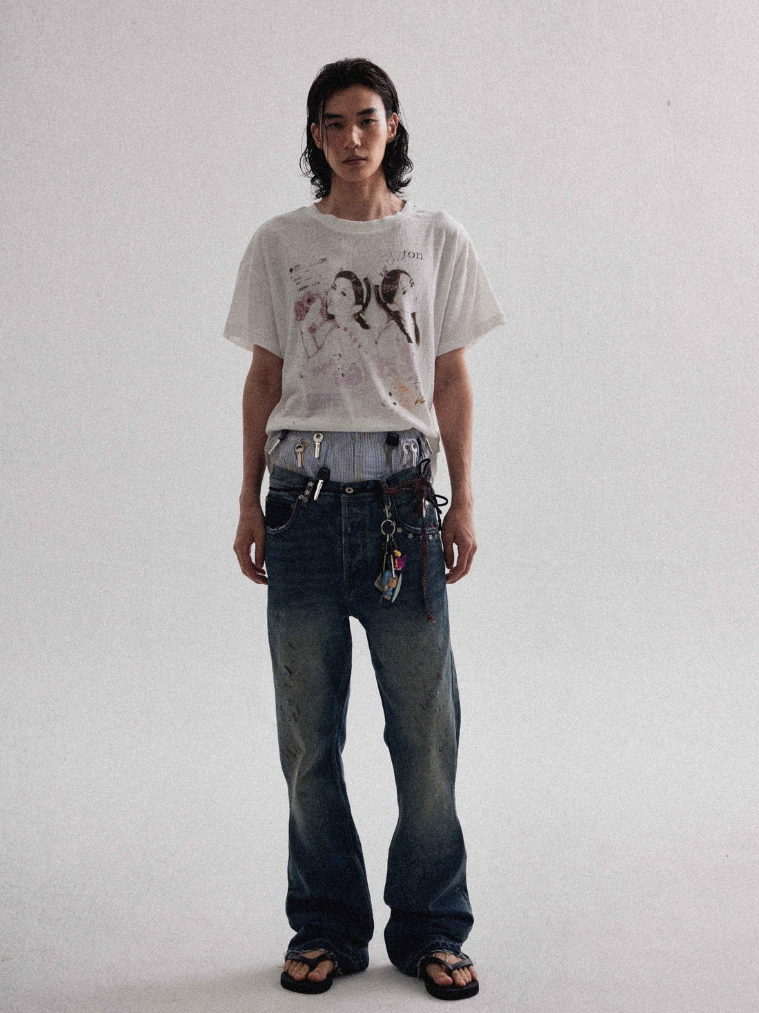 Bauhinia Studded Flare Jeans - Rick Circus