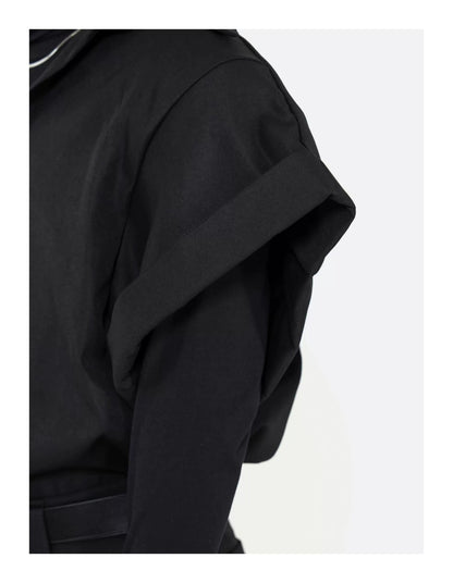 Black Oversized Short - Sleeve Shirt - Rick Circus