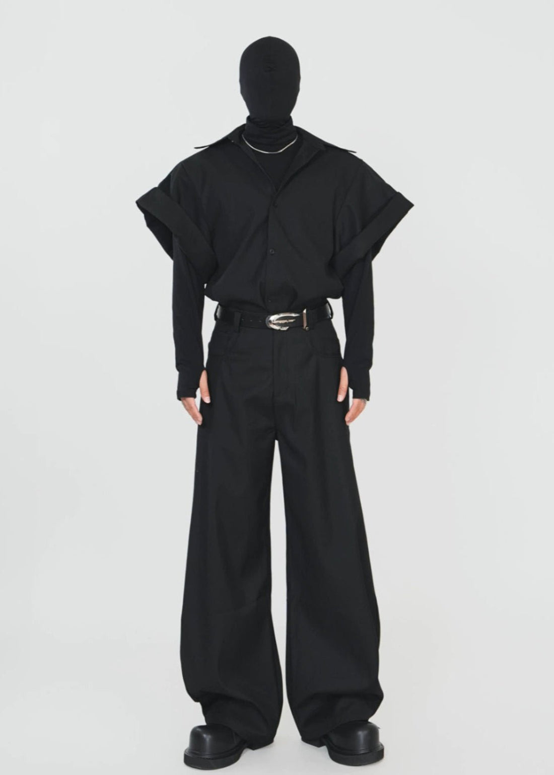 Black Oversized Short - Sleeve Shirt - Rick Circus