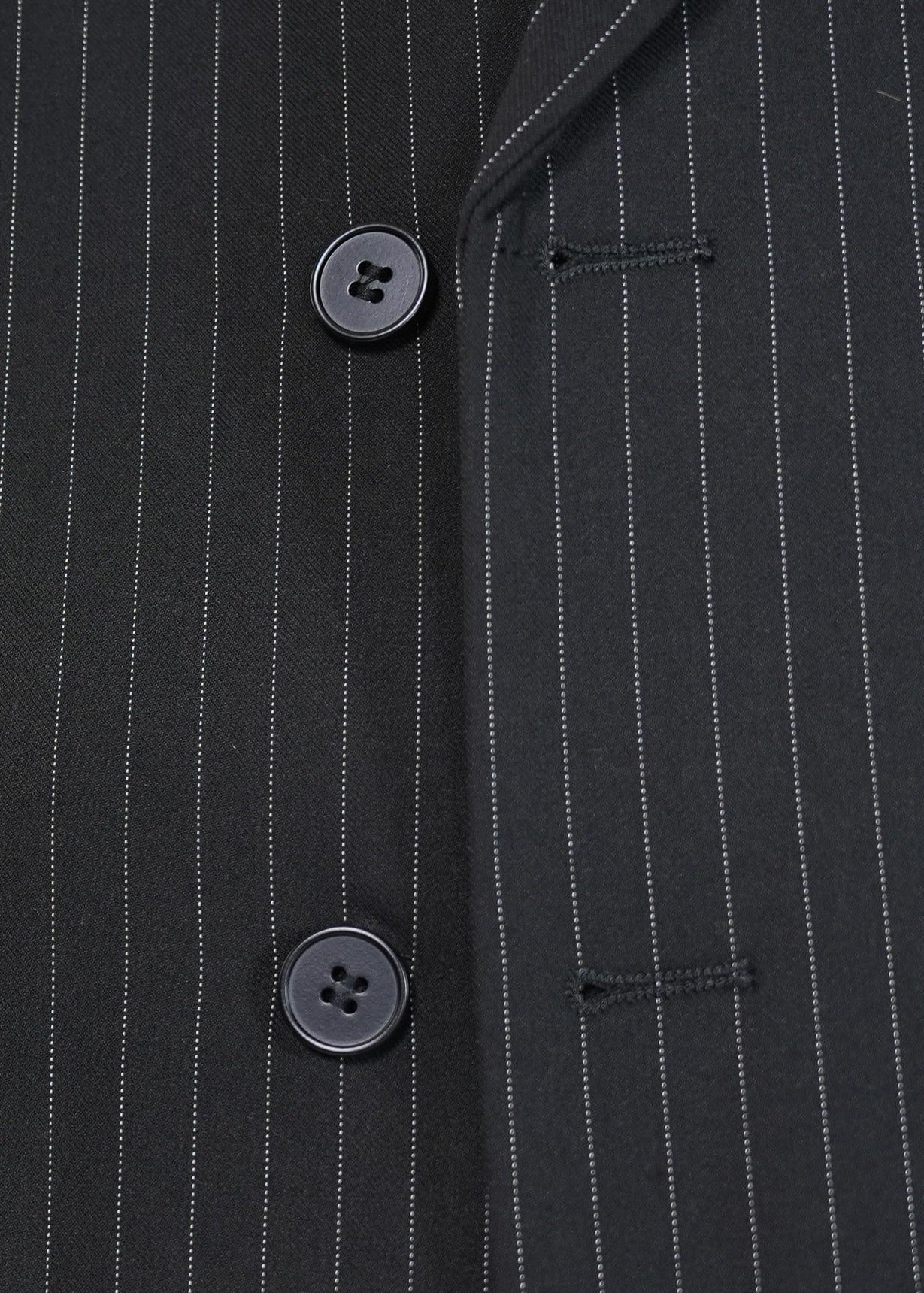 Black Pinstripe Structured Blazer - Rick Circus