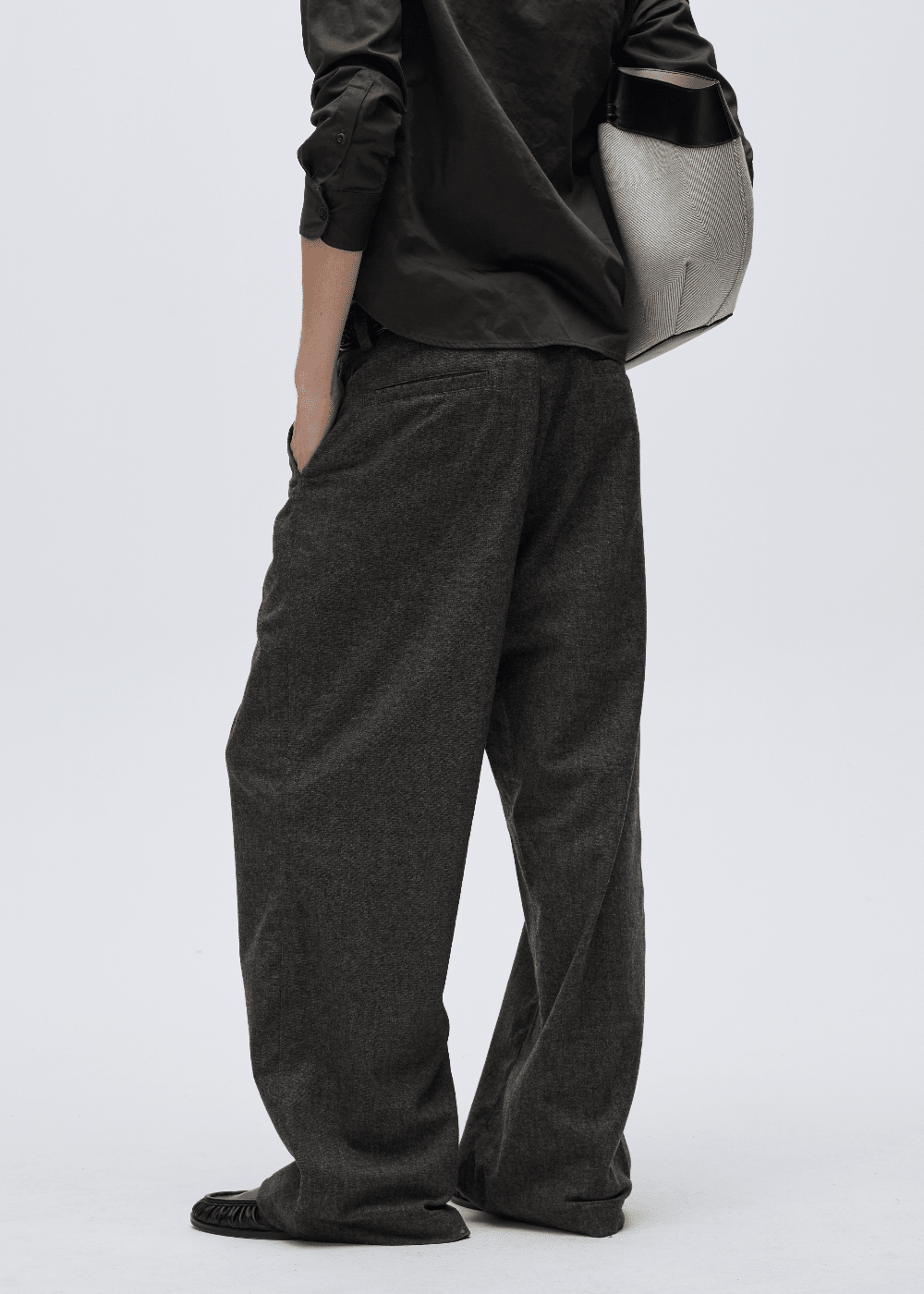 Blend Pleated Wide - Leg Trousers - Rick Circus