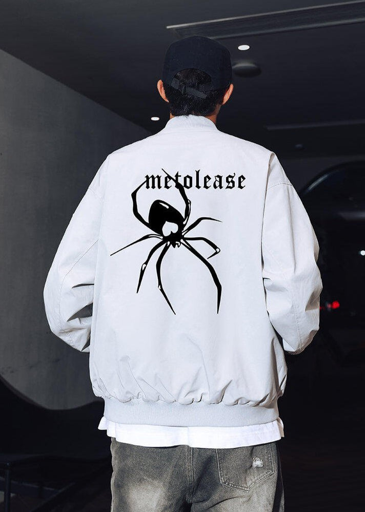Bomber Jacket with Spider Graphic - Rick Circus