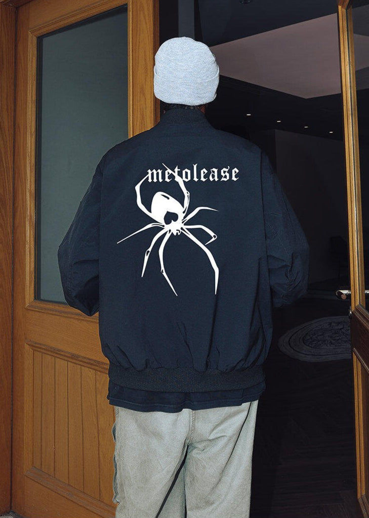 Bomber Jacket with Spider Graphic - Rick Circus
