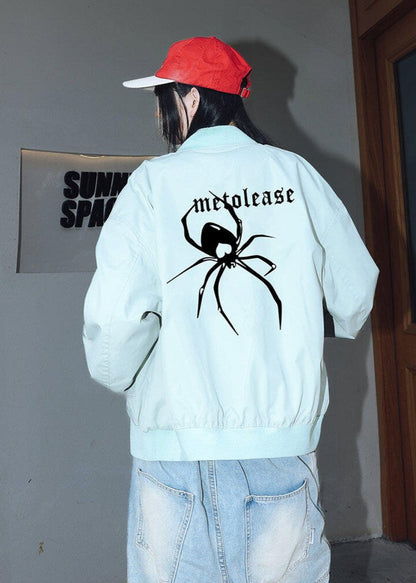 Bomber Jacket with Spider Graphic - Rick Circus