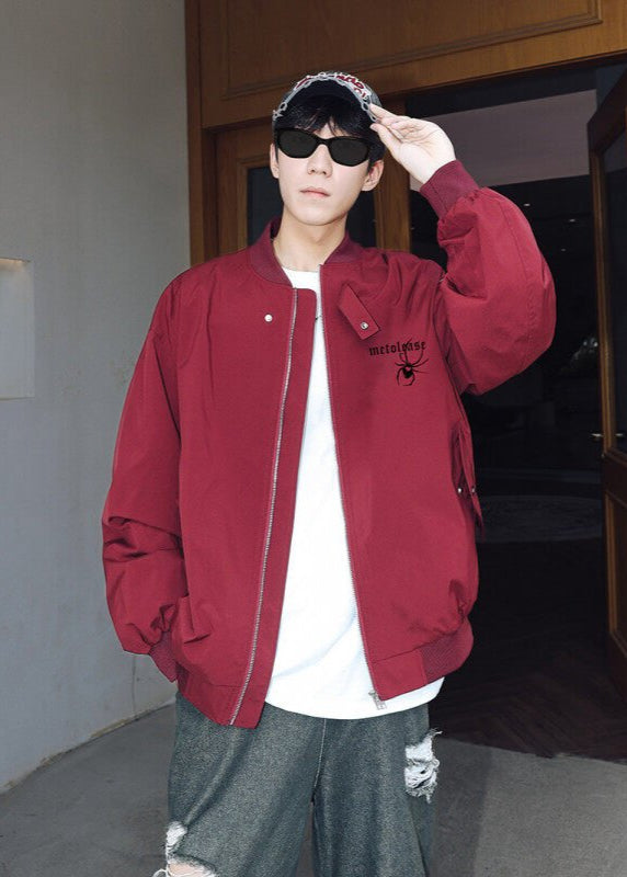 Bomber Jacket with Spider Graphic - Rick Circus